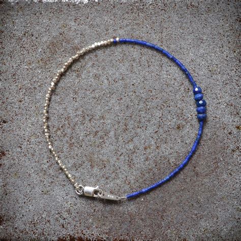 Lapis Lazuli Bracelet With Karen Hill Tribe Silver Beads