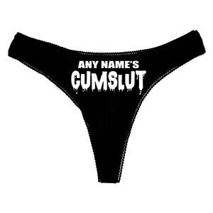 Any Name S Cum Slut Knickers Panties Camisole Set Etsy