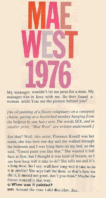 Mae West Explains How She Posed Nude In A Interview Carl Anthony Online