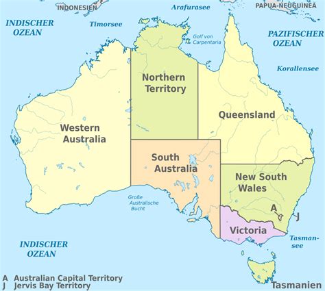 Karten Von Australien Mit Straßenkarte