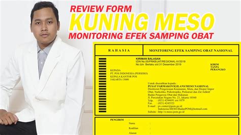 Review Form Meso Monitoring Efek Samping Obat Youtube