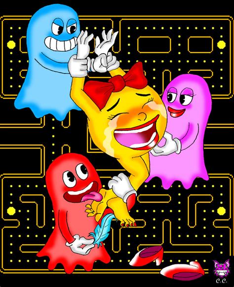 Retropost Ms Pacman By Cheshirecaterling On Deviantart