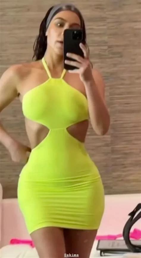 Kim Kardashian Suffers Fashion Blunder As She Goes Braless In Slashed Skintight Dress H Beauty