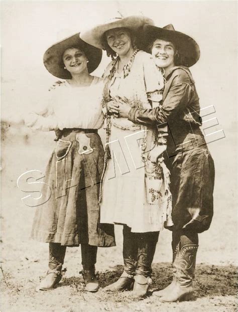 3 Antique Vintage Western Rodeo Pendleton Cowgirls Photo