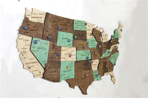 Wooden Map Usa Wood Map Usa Push Pin Us Map D Usa Map Wooden Etsy Canada