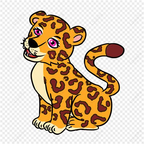 Cute Jaguar Orange In Cartoon Style Clipart PNG Picture And Clipart