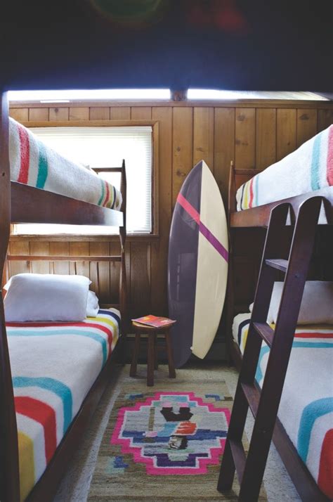 Bunkbed Room Surf Shack Wood Paneling Surfing