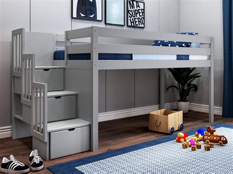 Low Loft Bed With Stairs How To Blog