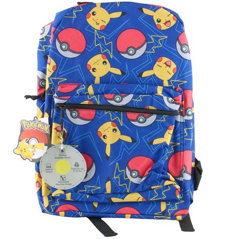 Pokemon Pikachu Print Backpack School Book Bag Boys Kids 13244223470 Ebay