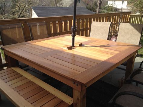 From garden dining chairs and deck chairs to seat cushions and garden seat pads, b&m stocks a wide variety of cheap garden chairs. Ana White | Simple Square Cedar Outdoor Dining Table - DIY ...