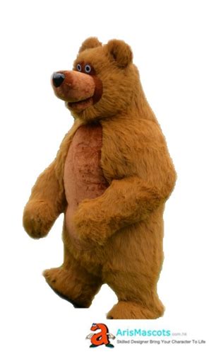 Giant Inflatable Brown Bear Costume Full Body Mascot Plush Suit Adult