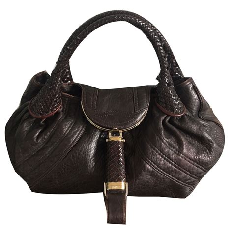 Fendi Spy Bag Dark Brown Leather Ref56420 Joli Closet