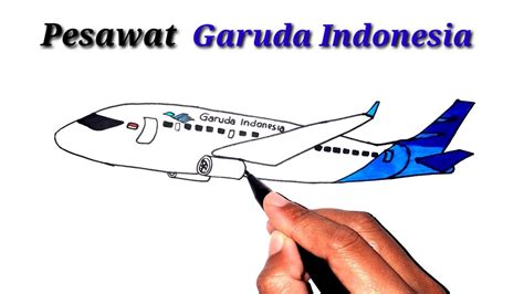 Pesawat Garuda Indonesia Cara Menggambar Pesawat Terbang Garuda