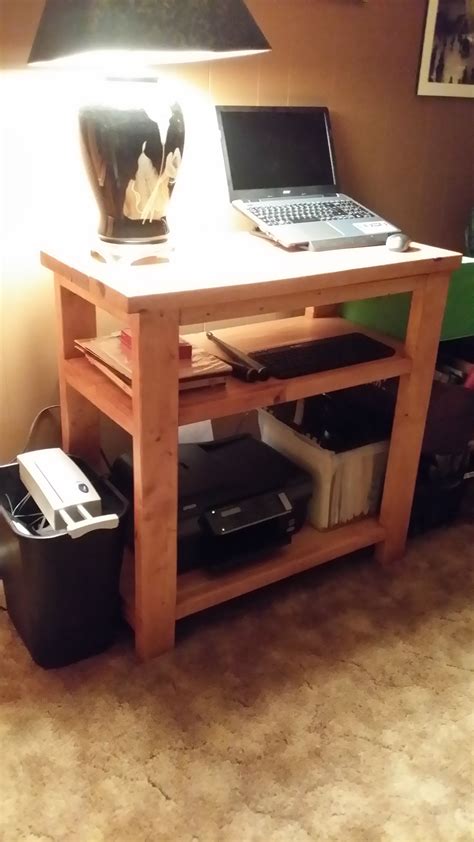 In addition to that, its black color fits in beautifully everywhere you place this desk! Made this console table for my laptop and printer ...