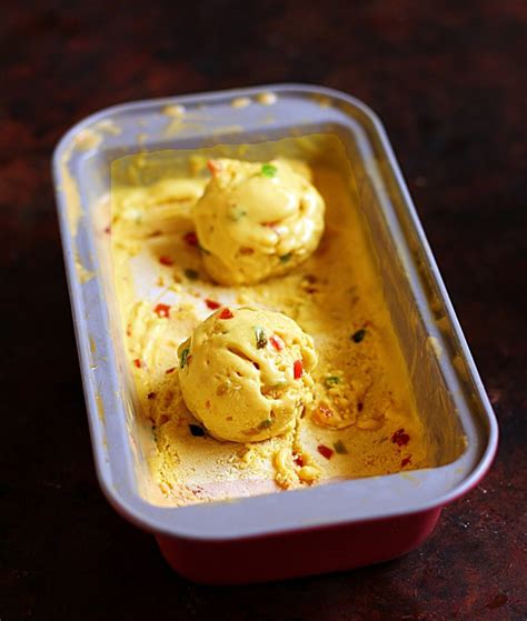 Lightly whip the double cream, and fold into the cooled mix. Mango ice cream recipe with coconut cream | Vegan mango ...