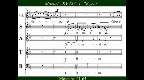 Mozart Great Mass In C Minor Kv Kyrie Bass Youtube