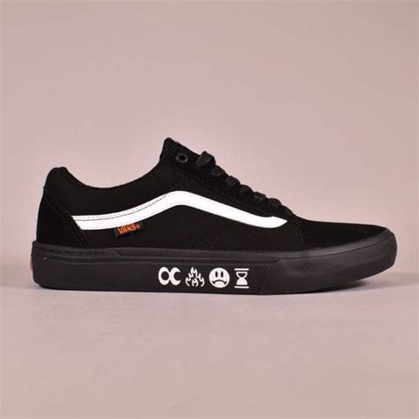 Vans X Cult Old Skool Pro Bmxskate Shoes Blackblack Skate Shoes