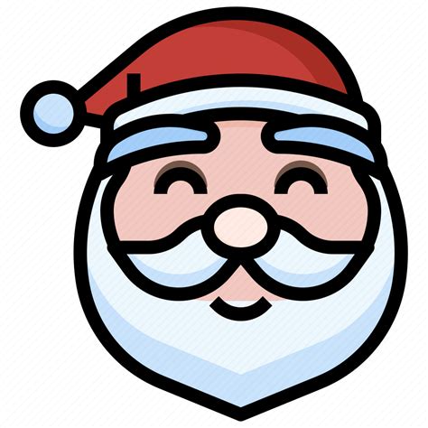 Santa Smiley Emoji Emoticons Christmas Xmas Winter Icon