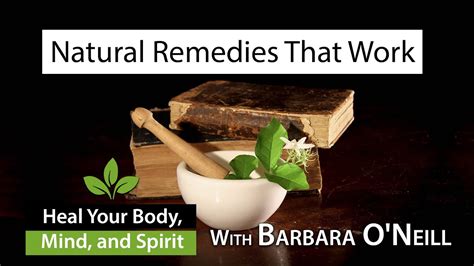 Natural Remedies That Work Barbara Oneill 0513 Youtube