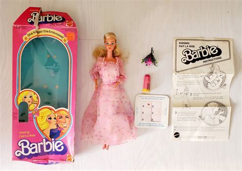 Barbie Kissing Year Mattel Barbie Kiss Pink Dress Etsy