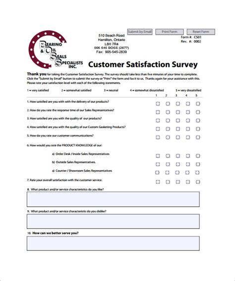 Customer satisfaction survey questionnaire for food products. FREE 10+ Sample Customer Satisfaction Survey Templates in ...