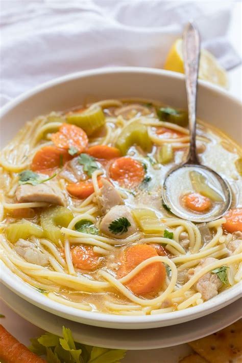 This homemade chicken noodle soup is made 100% from scratch, with plenty of chunky vegetables, herbs, and a homemade broth, just like grandma when my body is tired and achey, or i'm feeling a bit under the weather, i always throw together a pot of this homemade chicken noodle soup. INSTANT POT CHICKEN NOODLE SOUP ★ WonkyWonderful | Pressure cooker chicken noodle soup recipe ...