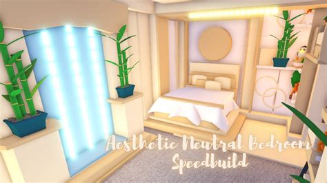 Aesthetic Neutral Bedroom Speedbuild Roblox Adopt Me YouTube