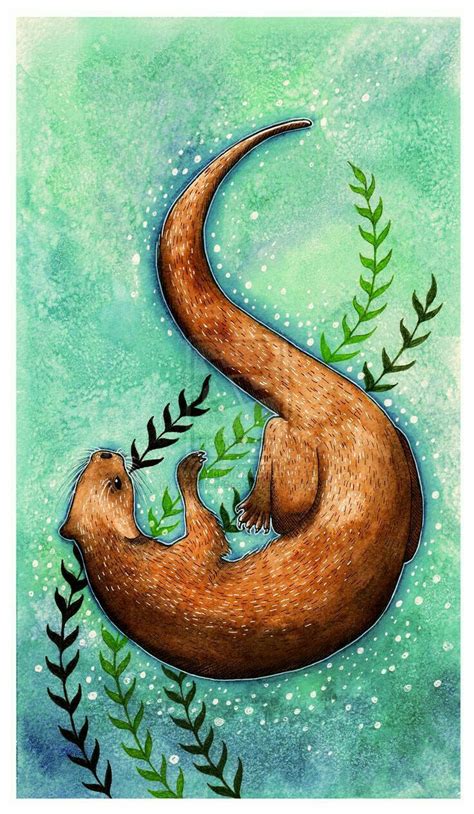 Pin By Никол Николаева On видра Otter Art Otter Illustration Otters