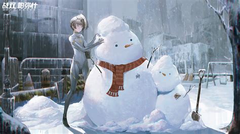 Punishing Gray Raven Anime Games Anime Girls Snowman Snow Wallpaper Resolution 1920x1080 Id