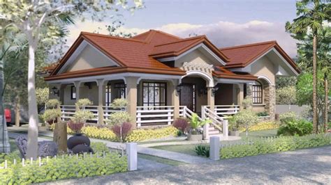 Bright yellow imitates the sun, white — sand in the desert, blue — the sky, etc. Bungalow House Design With Terrace In Philippines - MISLI POKLAVE