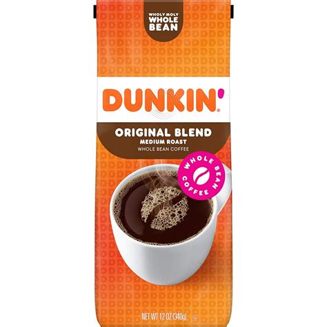 Dunkin Donuts Original Blend Whole Bean Coffee 12 Oz