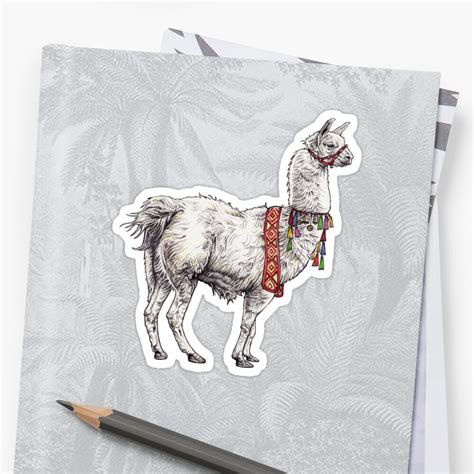 Llama Sticker By Squishysquid Redbubble