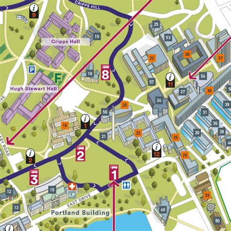 3d Illustrated Campus Maps For University Of Nottingham Map Company