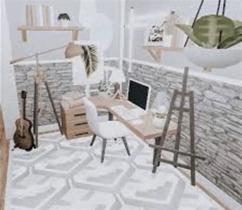 Aesthetic Bloxburg Desk Idea In 2023 House Floor Design House