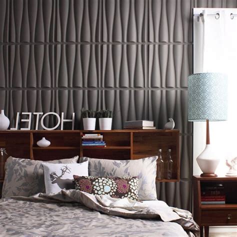 Combining the furniture with silver color can highlight the ornament. Modern Wallpaper For Master Bedroom With 3d Wallpaper Ideas Grey Color Cool 3d wallpaper f ...
