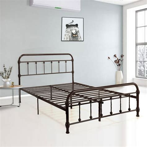 Veryke Bed Frame Heavy Duty Metal Frame Platform Bed Frame Mattress Foundation Queen Size