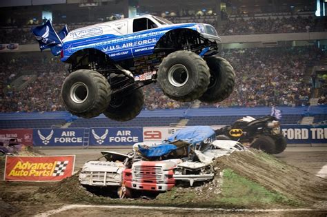 Monster Truck On A Stadium Arena Free Image Download