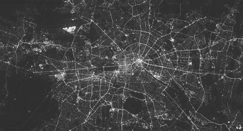 Nighttime Aerial Mosaic Of Berlin