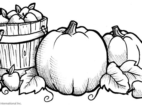 Autumn Scene Coloring Pages At Free Printable