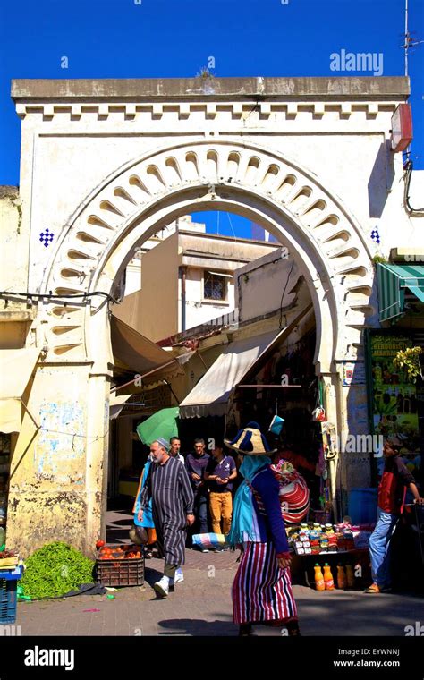 Tangier Old City Medina Arches Arch Gateway Gate Entrance Hi Res Stock
