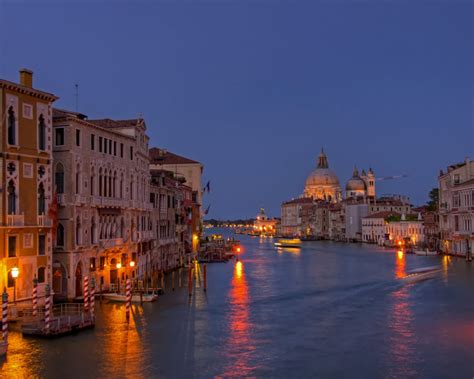 Night View Grand Canal, Venice, Italy : Wallpapers13.com