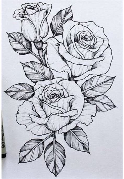 Easy pictures to draw of flowers lets learn how to draw a rose head. 25 Beautiful Flower Drawing Ideas & Inspiration | Tattoo ...