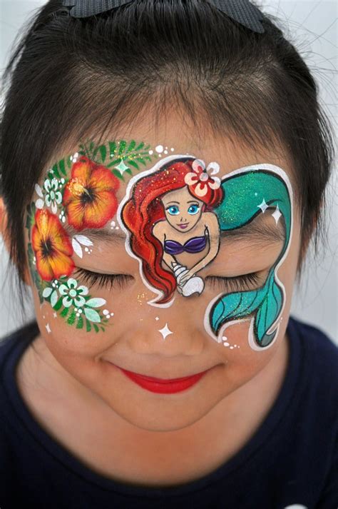 Ariel Face Painting Girl Face Painting Face Painting Easy Face