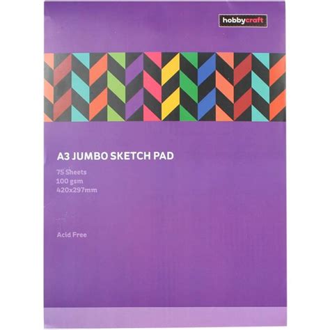 Buy A3 Jumbo Sketch Pad 75 Sheets For Gbp 1000 Hobbycraft Uk