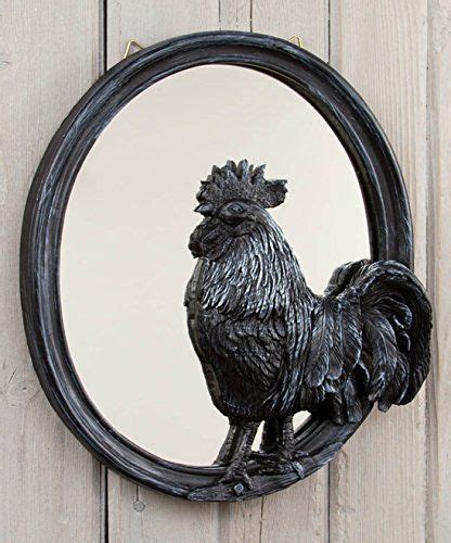 Charming Country Primative Decor Rooster Wall Mirror Great T