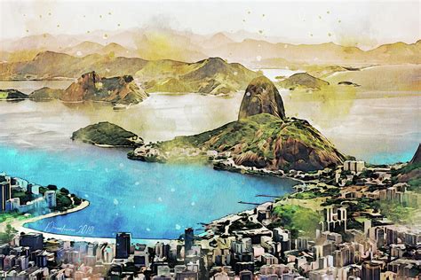Rio De Janeiro Painting By Dreamframer Art Pixels