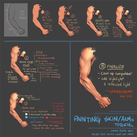 Artstation Tutorial Painting Arms And Skin
