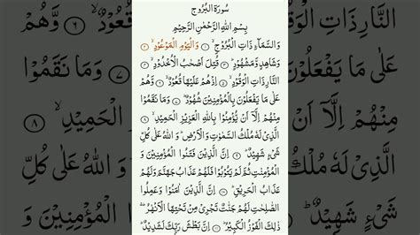 85 Surah Al Buruj By Reciter Sheikh Abdur Rahman As Sudais Youtube