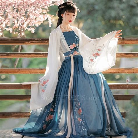 Women Hanfu Dress Chinese Traditional Fairy Princess Dresses Pink Hanfu Tang Dynasty Ancient Co