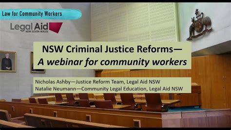 New Laws In Nsw—criminal Justice Reforms Youtube